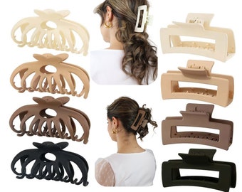 Hair clip 8 pieces large hair clip hair clips women's claw clip hair clip for strong hold stylish hair accessories for women and girls
