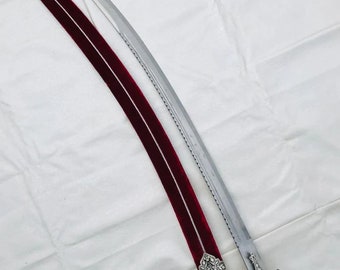 Indian Wedding Talwar Silver Inlays  Handmade Ceremonial Designer Sword For Groom