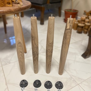  CASOTA Patas de sofá de madera para muebles, patas de madera  maciza, patas oblicuas cónicas para muebles, patas de repuesto para  armario, armarios de TV, mesita de noche, paquete de 4 (