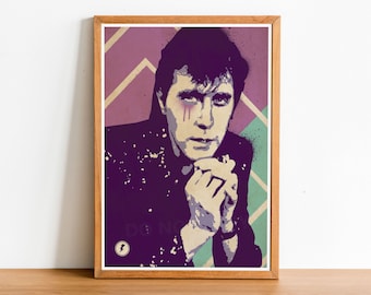 Bryan Ferry, Rock Music Print, Indie Poster, Indie Wall Art, Indie Music Wall Art, Indie Poster, Indie Poster, Rock Music.