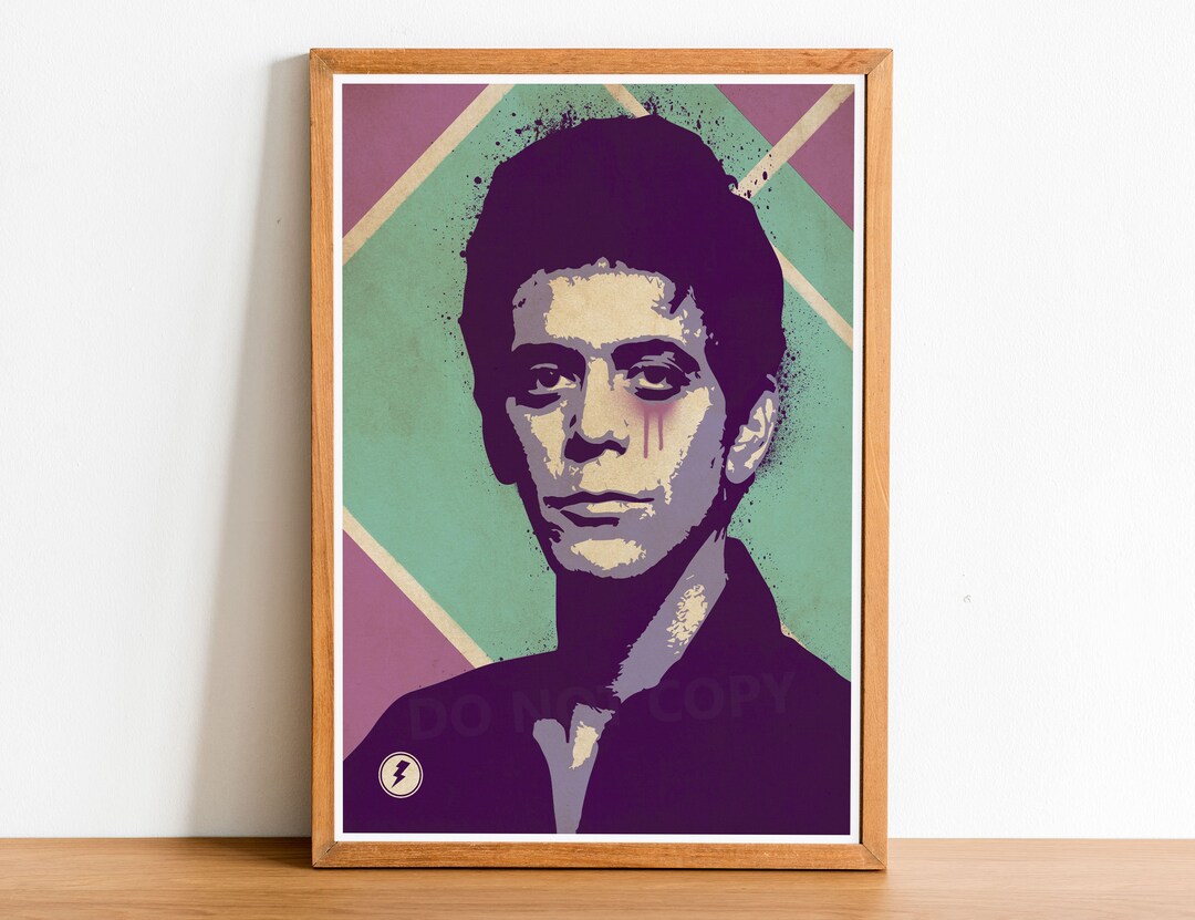 Lou Reed Rock Music Print Rock Poster Rock Wall Art Rock Etsy