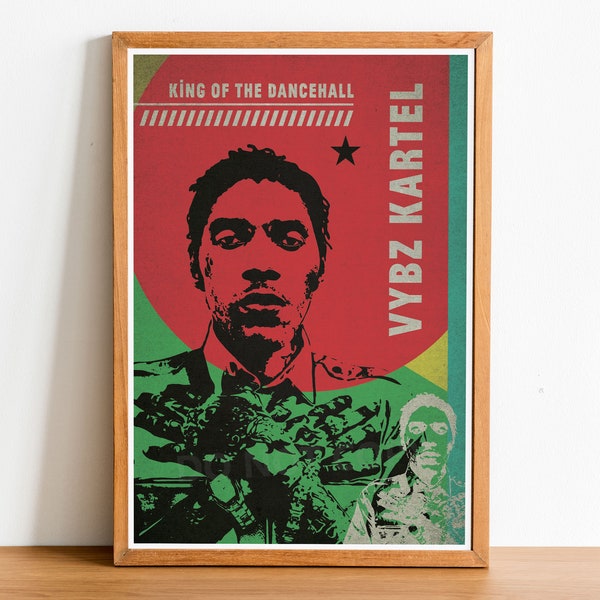 Vybz Kartel, Reggae Music Print, Reggae Poster, Reggae Wall Art, Reggae Art, Reggae Music, Reggae Music Print, Retro Reggae Poster