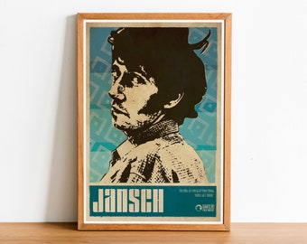 Bert Jansch, Folk Music Print, Folk Poster, Folk Wall Art, Folk Art, Retro Folk Poster, Folk Music Wall Art, Folk Print, Folk Music.