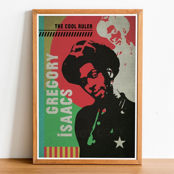 Gregory Isaacs, Reggae Music Print, Reggae Poster, Reggae Wall Art, Reggae Art, Reggae Music, Reggae Music Print, Retro Reggae Poster