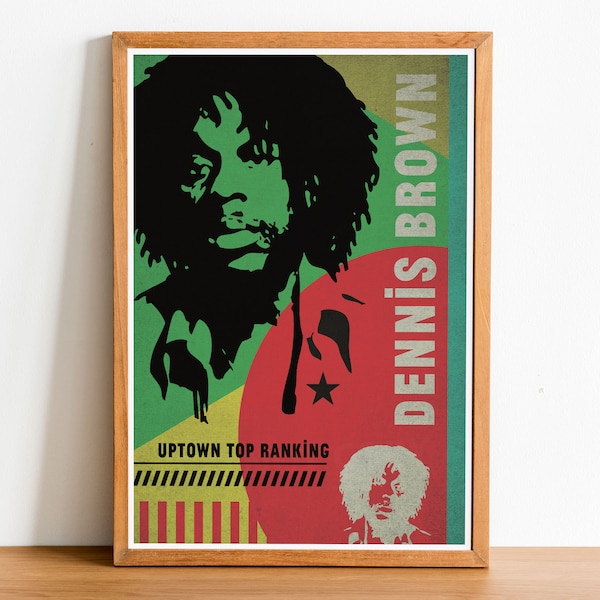 Dennis Brown, Reggae Music Print, Reggae Poster, Reggae Wall Art, Reggae Art, Reggae Music, Reggae Music Print, Retro Reggae Poster
