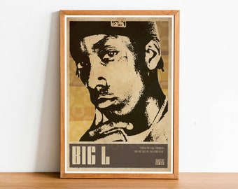 Big L, Hip Hop Music Print, Hip Hop Poster, Hip Hop Wall Art, Hip Hop Art, Retro Hip Hop Poster, Hip Hop Music Wall Art