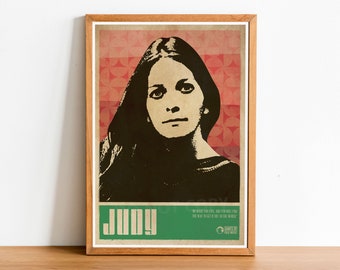 Judy Collins, Folk Music Print, Folk Poster, Folk Wall Art, Folk Art, Retro Folk Poster, Folk Music Wall Art, Folk Print, Folk Music.