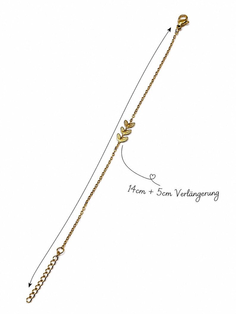 Armband für Damen, Edelstahl Armband, Frauen Armband Gold, Verlängerungskettchen 5cm , Gesamtlänge 19cm