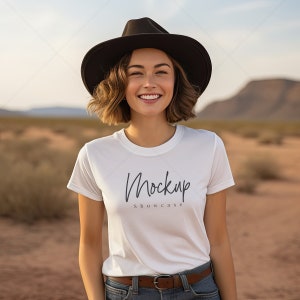 Bella Canvas Mockup | White T-Shirt Mockup | 3001 | Simple Mockup | White Tshirt | Bella Canvas Mockups | Print On Demand | POD