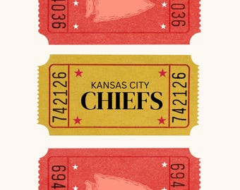 Kansas City Chiefs Ticket Print