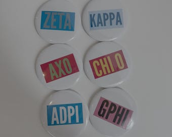 Color block sorority pins