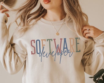 Software Developer Sweatshirt Classic Software Dev Crewneck, Software Development Team Sweater, Web Developer Shirt, Gift For Women In STEM