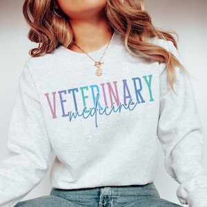 Veterinary Medicine Sweatshirt Vet Group Crewneck Cute Vet Tech Sweatshirt Veterinarian Gift, Veterinary Student Graduation, Vet Staff Shirt