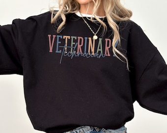 Veterinary Technician Sweatshirt Classic Vet Tech Crewneck Sweater Gift For Vet Tech, Veterinary Tech Graduation Gift, Vet Tech Appreciation