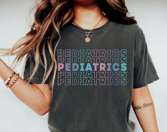 Comfort Colors® Pediatrics Shirt PEDS Nurse Tshirt Cute Pediatric Nurse Shirt, PICU Nurse Shirt, Pediatric RN Ped Nurse Gift For Peds Grad