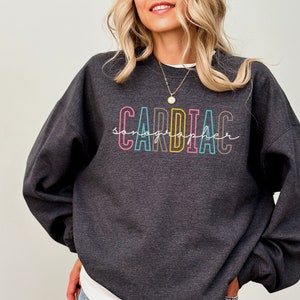 Cardiac Sonographer Sweatshirt Cute Cardiac Sonography Crewneck Sweater Heart Ultrasound Tech Shirt Cardiac Tech Gift For Sonography Student