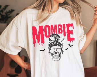 Comfort Colors® Mombie Shirt, Halloween Shirt, Momster Shirt, Zombie Mom Shirt, Halloween Crewneck, Gift For Mom, Funny Mom Halloween Tee