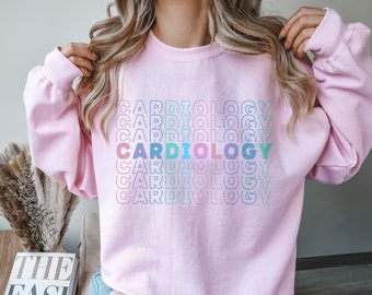 Cardiology Sweatshirt Cardiac Nurse Crewneck Sweater, Cardiologist Gift For Cardiovascular Nurse, Cardiac Tech Grad, Heart Nurse Sweatshirt