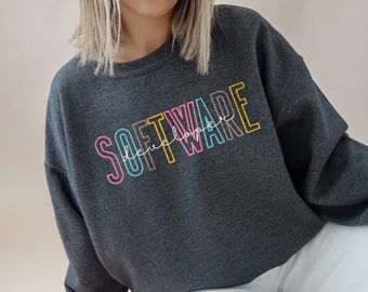 Software Developer Sweatshirt Cute Software Dev Crewneck Sweater, Aesthetic Software Developer Shirt Gift For STEM Computer Science Graduate
