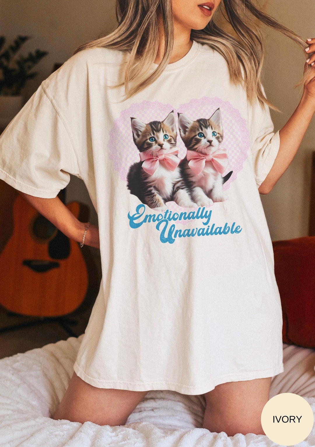 トップス Emotionally Unavailable Comfort Colors® Emotionally Unavailable Kittens Shirt, Cute