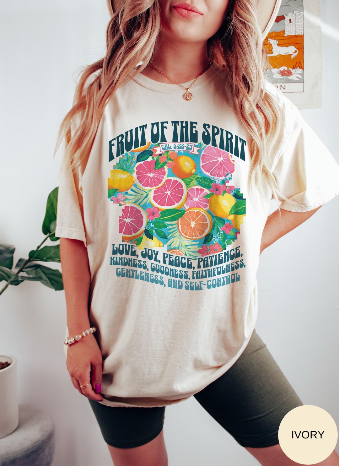 Comfort Colors® Fruit of the Spirit Shirt Retro Christian T-shirt ...
