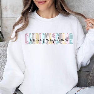 Cardiovascular Sonographer Sweatshirt Cute Cardiac Sonography Crewneck Sweater, Heart And Vascular Health Shirt, Ultrasound Tech Grad Gifts