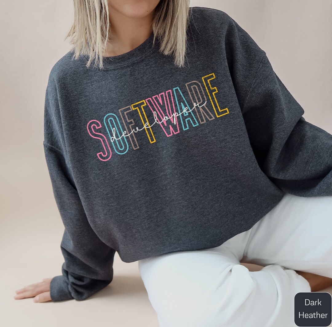 Software Developer Sweatshirt Cute Software Dev Crewneck Sweater ...