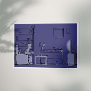 Affiche illustration jeunesse MOOD Violet