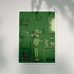 Affiche illustration jeunesse MOOD Vert