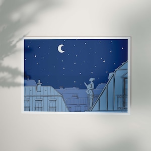Affiche illustration jeunesse MOOD Bleu
