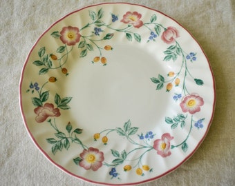 Churchill Floral Porcelain Plate, Staffordshire England, 8 inch