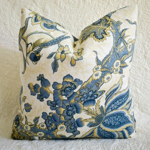 BRUNSCHWIG & FILS *Pick Your Size* Oxford Linen Cotton Pillow Cover, Designer Pillows, Brunschwig and Fils Pillow Covers, Chinoiserie Pillow