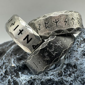 Viking Rune Ring, Odin Nordic Viking Ring, Gothic Letter Viking Ring, Viking Amulet Rune Rings, Birthday Gifts, Anniversary Gifts image 10