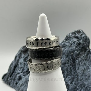 Viking Rune Ring, Odin Nordic Viking Ring, Gothic Letter Viking Ring, Viking Amulet Rune Rings, Birthday Gifts, Anniversary Gifts image 6