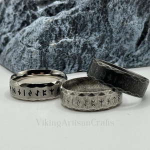 Viking Rune Ring, Odin Nordic Viking Ring, Gothic Letter Viking Ring, Viking Amulet Rune Rings, Birthday Gifts, Anniversary Gifts image 7