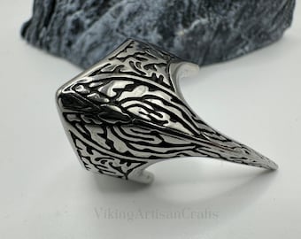 Anillo de garra vikinga, diseño de colmillo de pico de acero inoxidable, joyería para hombre de inspiración nórdica, regalo vikingo, joyería de estilo nórdico