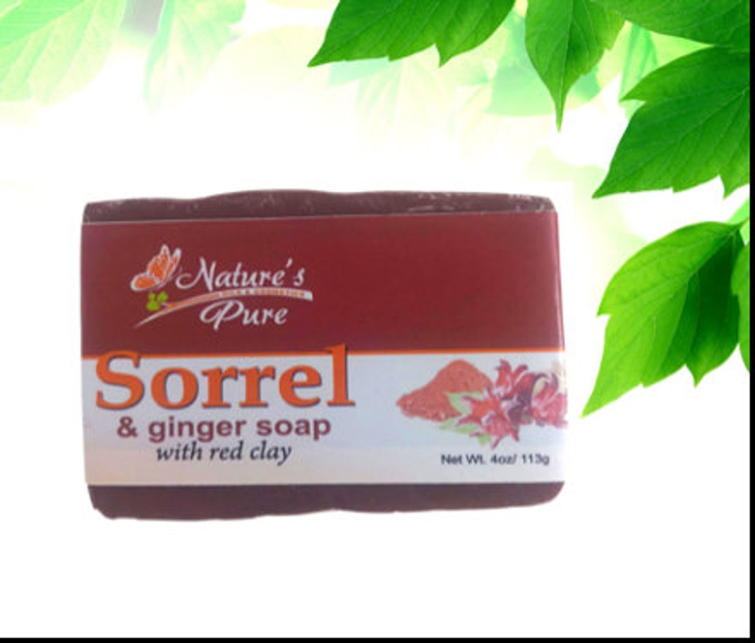 Sorrel and Ginger Soap/ With Clay for Acne Prone Skin Sourced From the Island of Jamaica Etsy