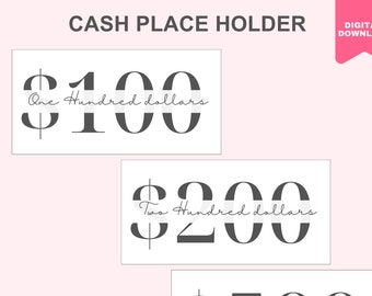 Cash envelope Placeholder | Minimalist Placeholder | Money Placeholder | Cash Placeholder | 100 | 500 | 1,000 | 2,000 | 5,000 | 10,000