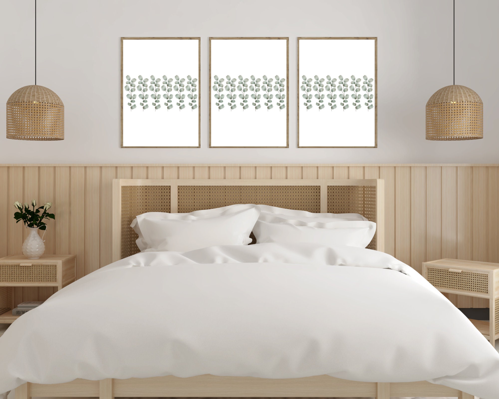 Sage Green Wall Art, Elegant Sage Green Home Decor, Sage Green Wall ...