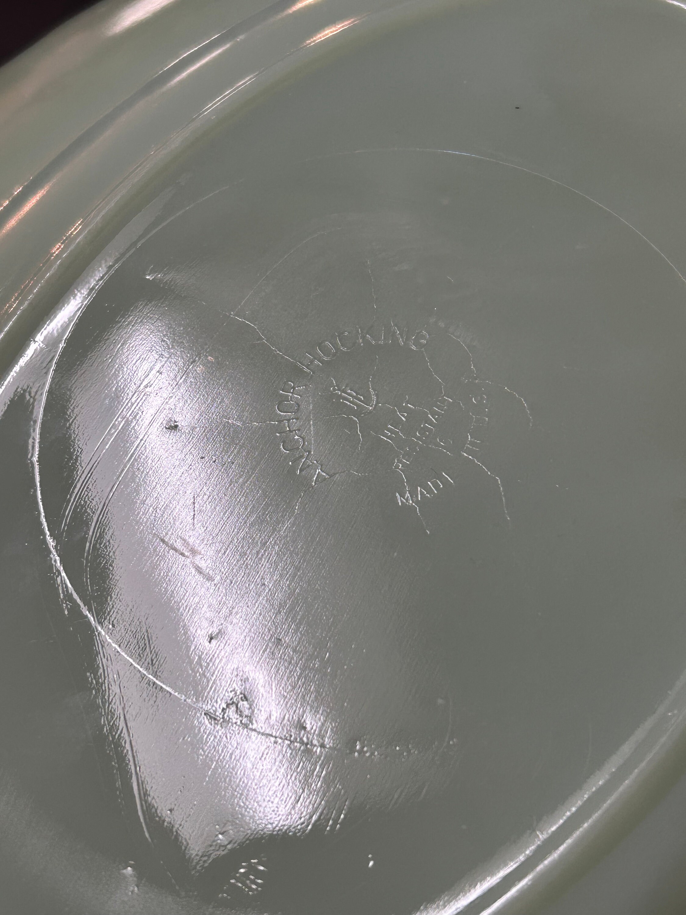 Anchor Hocking Swirl Shell Jadeite. Jadeite Green Oval Platter Serving