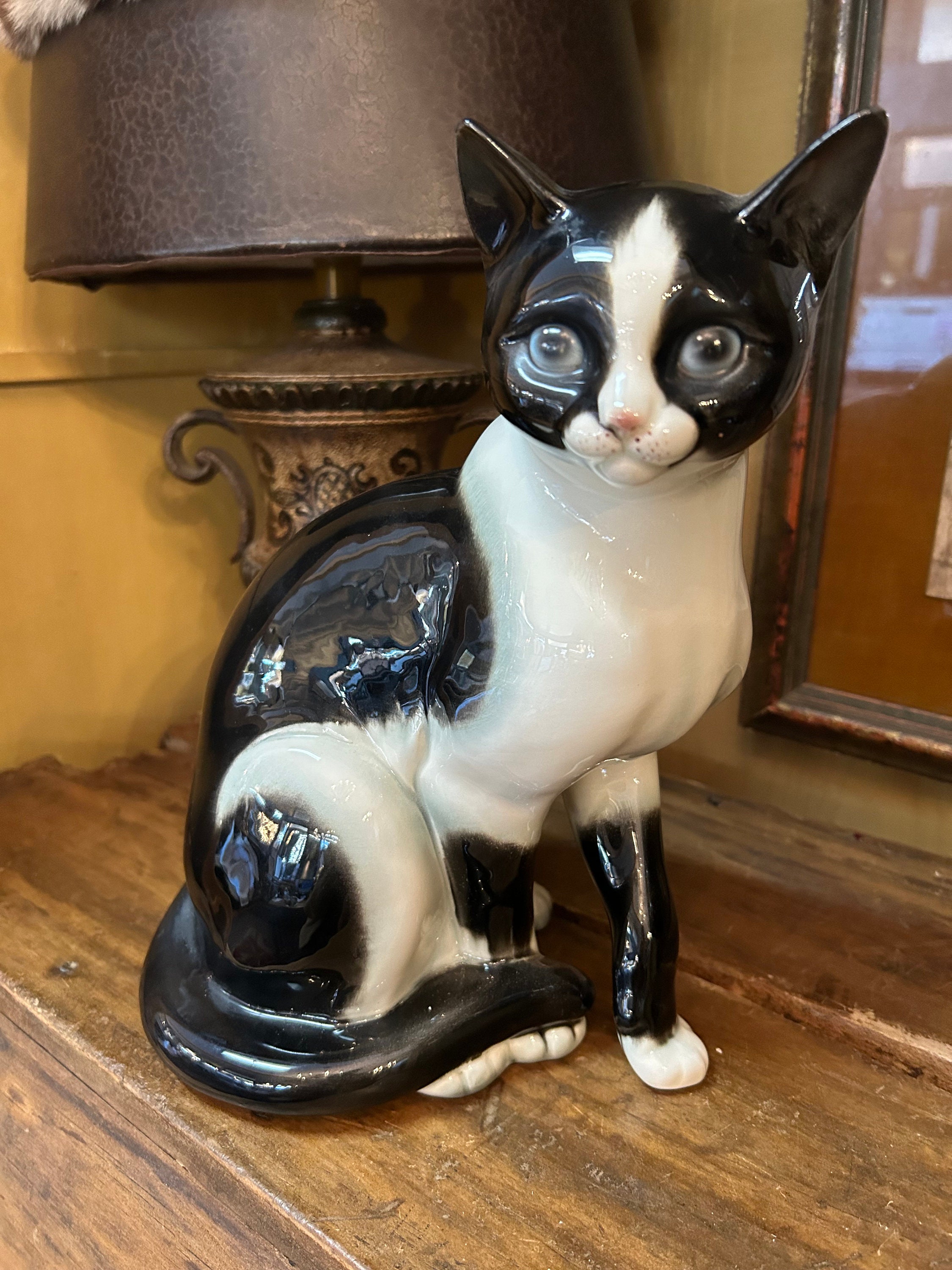 Vintage and Rare Large Goebel West Germany Cat Statue. Vintage