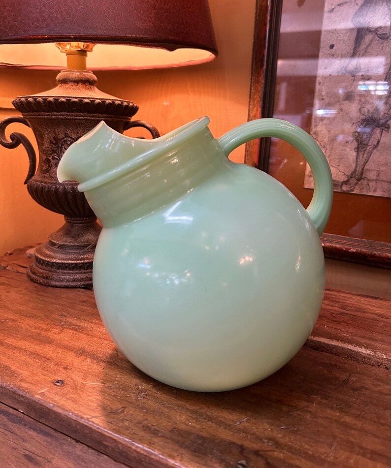 Rare Fire King Jadeite Ball Jug. Fire King Jadeite Pitcher. Vintage