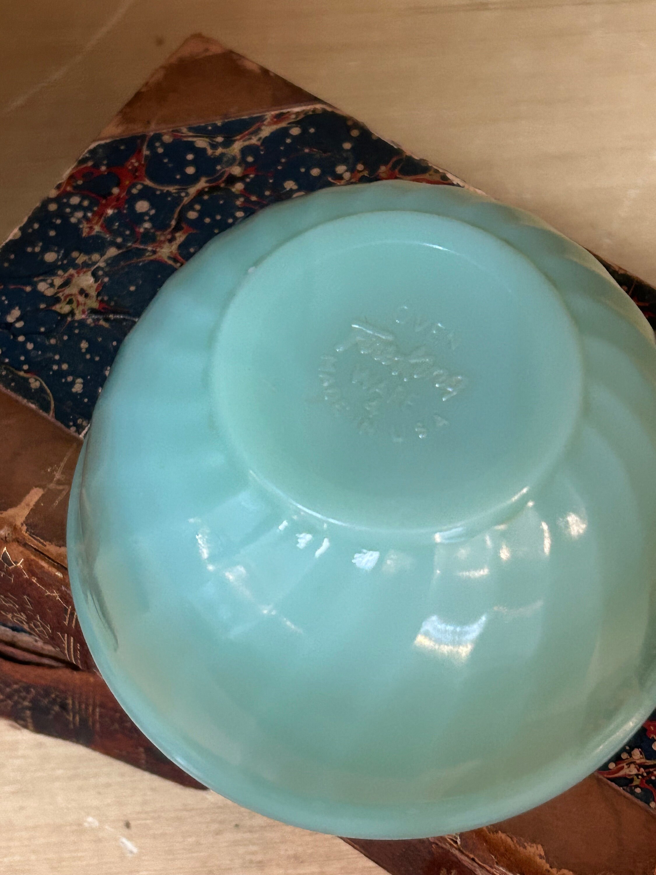 Very Rare Fire King Jadeite Swirl 5 Bowl Five Inch // Etsy