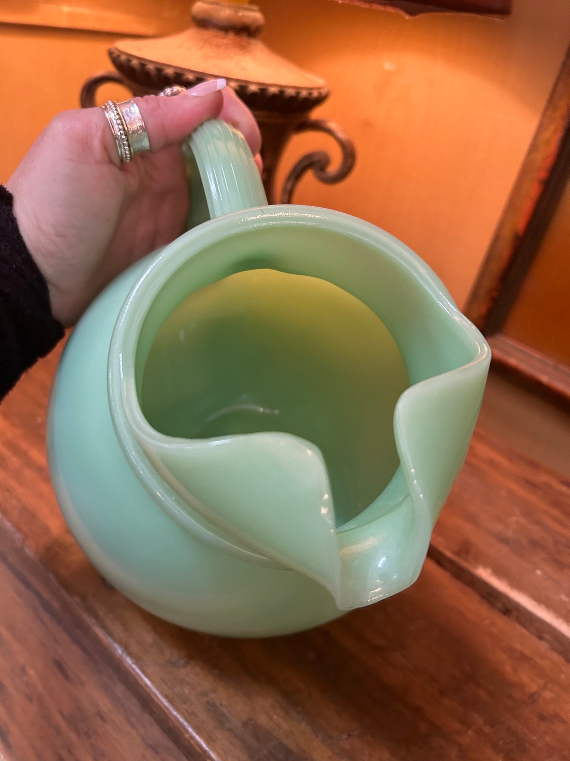 Rare Fire King Jadeite Ball Jug. Fire King Jadeite Pitcher. Vintage
