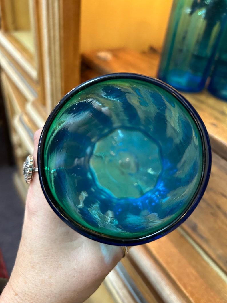 Blenko Style Blown Glass Tumblersset of 7 Blown Glass Tumblers