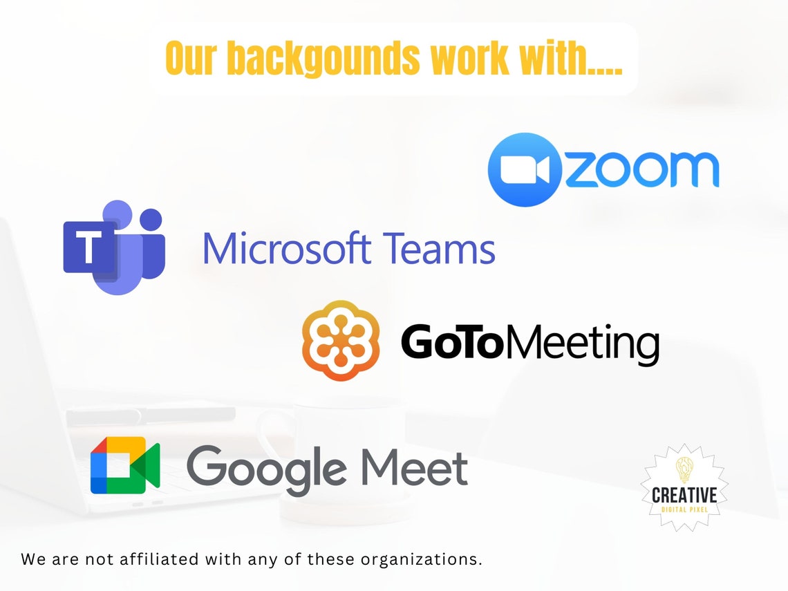 Modern Zoom Background, Virtual Background, Zoom Meeting, Digital