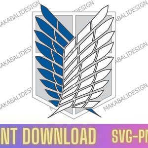 Wings of Freedom Bundle Layered eps, SVG, png, vector anime , vector file, vectors, vector images