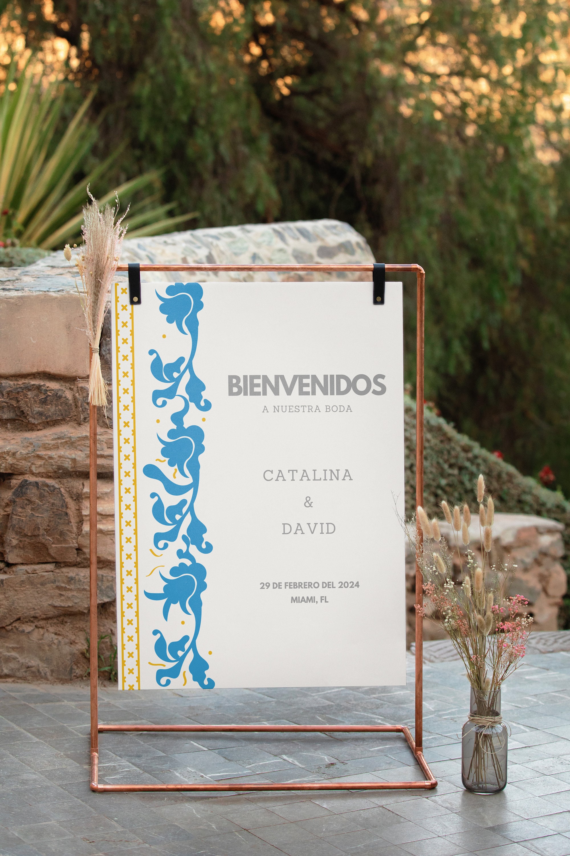 Spanish Sign Posts Spanish Inspired Wedding Sign | Wedding Welcome Sign | DIY Wedding Sign ...