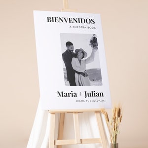 Letrero de boda minimalista | Letrero de bienvenidos | Boda minimalista | Spanish Wedding Sign | Wedding Welcome Sign | Minimalist Wedding