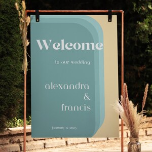 Fun Wedding Sign Template | Colorful Welcome Wedding Sign | Wedding ...